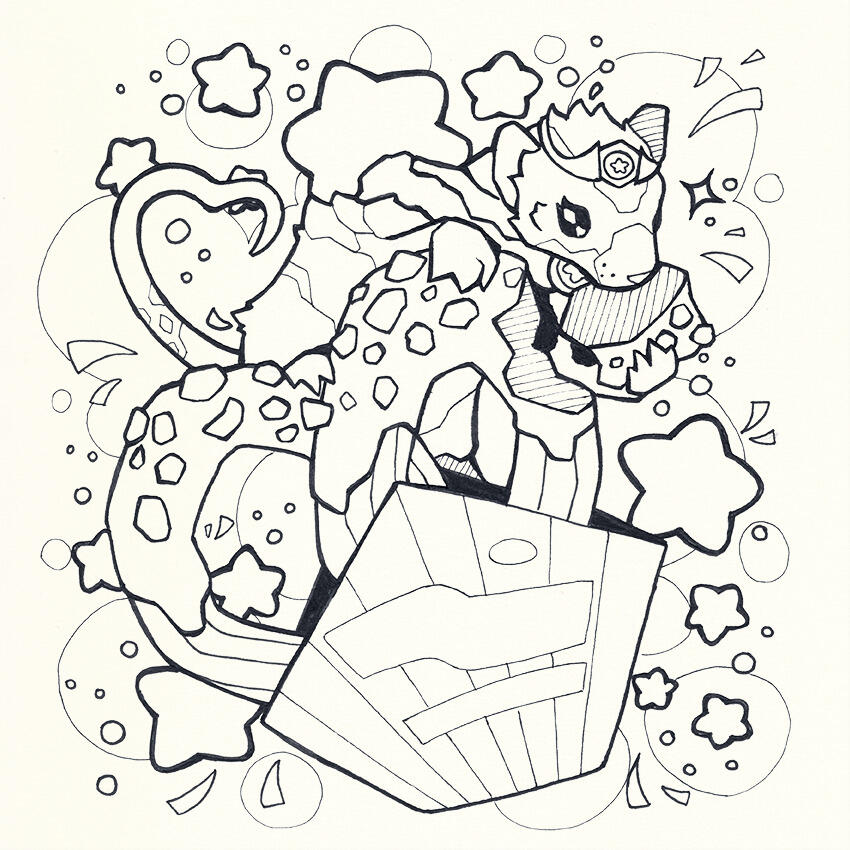 Inktober 2021 Colouring Book Printed Zine Click to Learn More