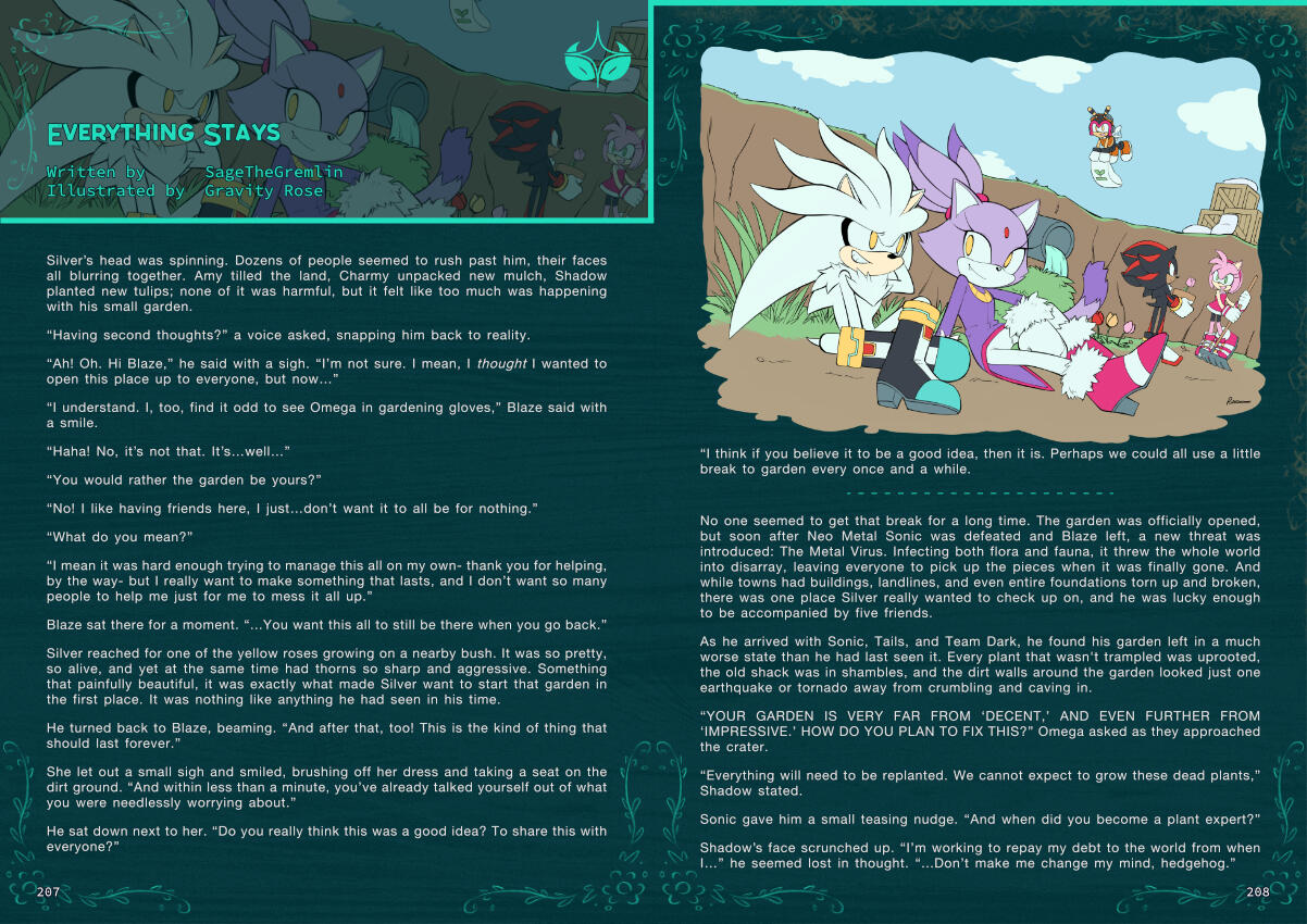 Short Story Page design made for a Silver fanzine