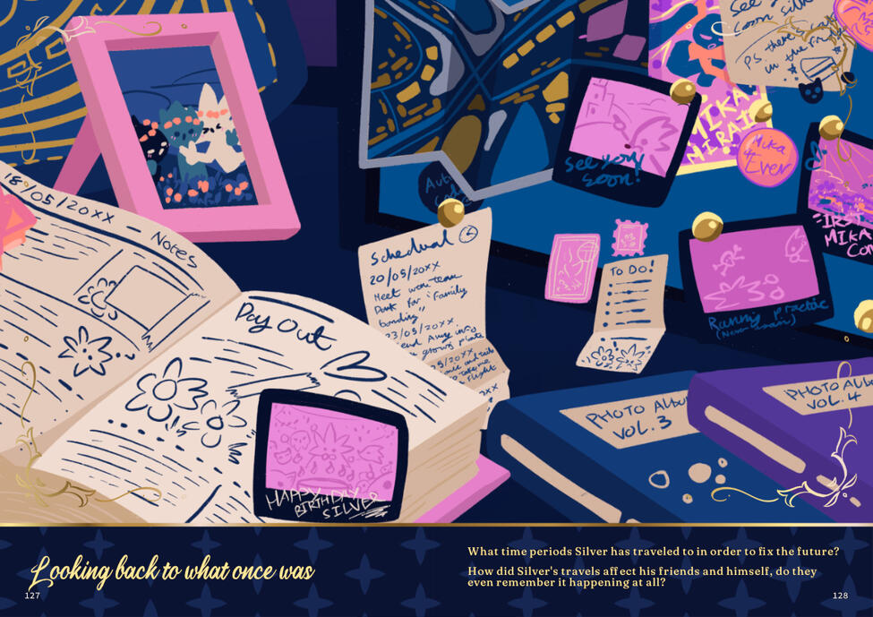 Theme Break Page design made for a Silver fanzine
