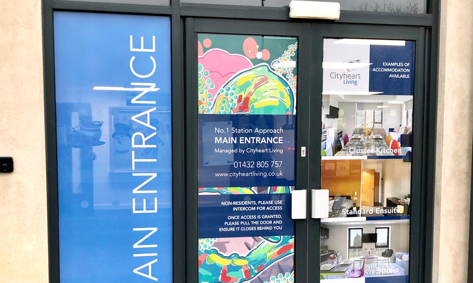 Hereford University Student Accomadation 2021, HEREFORD Artwork displayed on student accomadation