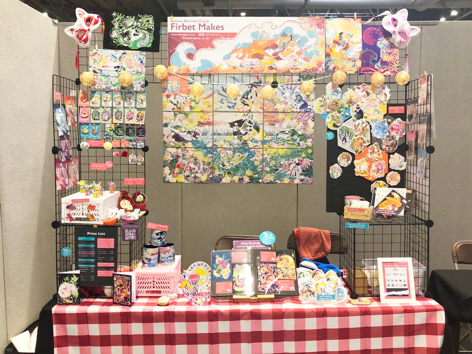 MCM Comic Con Birmingham MARCH 2022, BIRMINGHAM Artist alley display