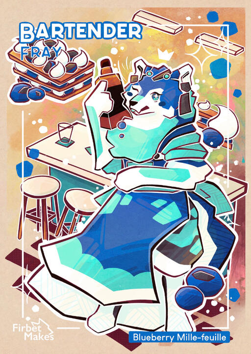 Fray Wolf Illustration Poster Illustration