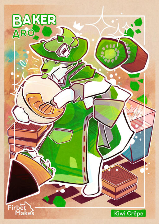 Aro Wolf Illustration Poster Illustration