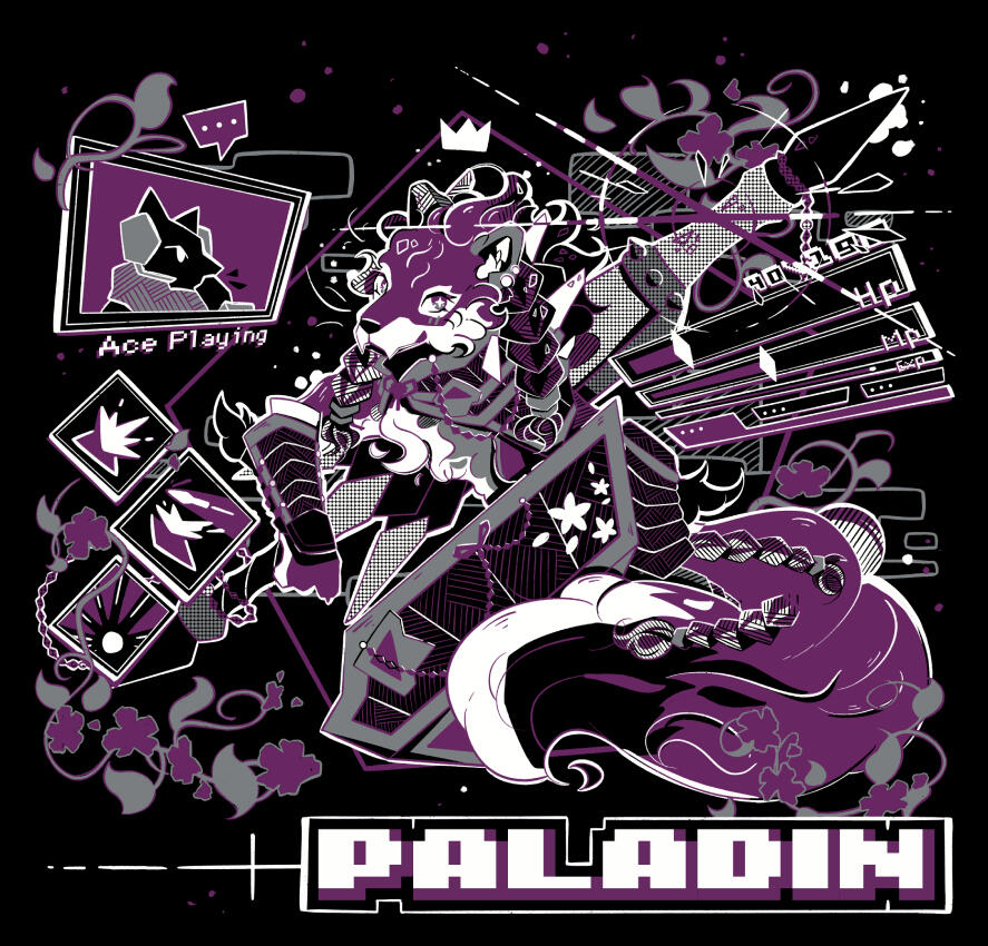 Asexual Wolf Illustration Poster Illustration