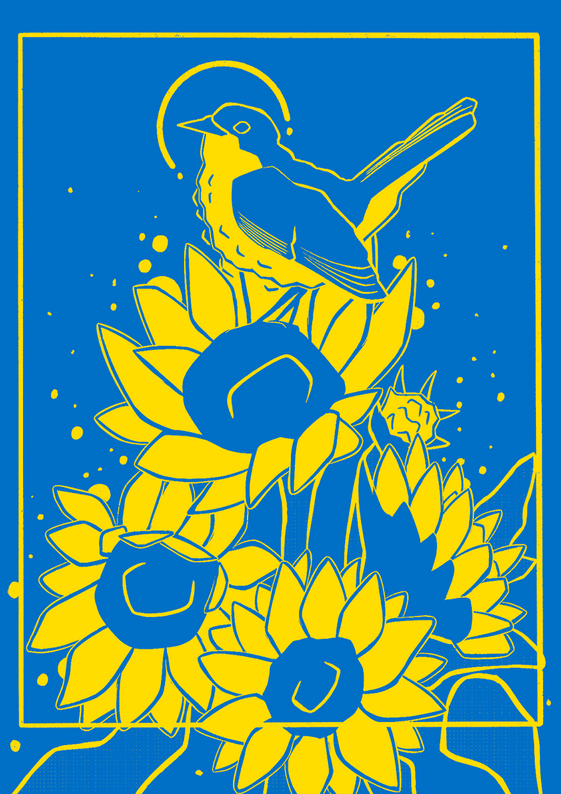 Hope Stands tall Despite an Uncertain Future Digital illustration using a limited colour palette