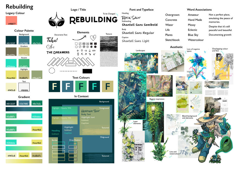 Rebuilding Graphic Design Moodboard Zine Layout and Design
