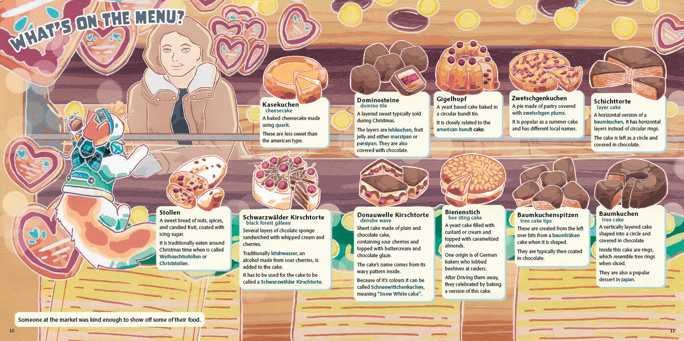 Traditional German Sweets Page Illustration