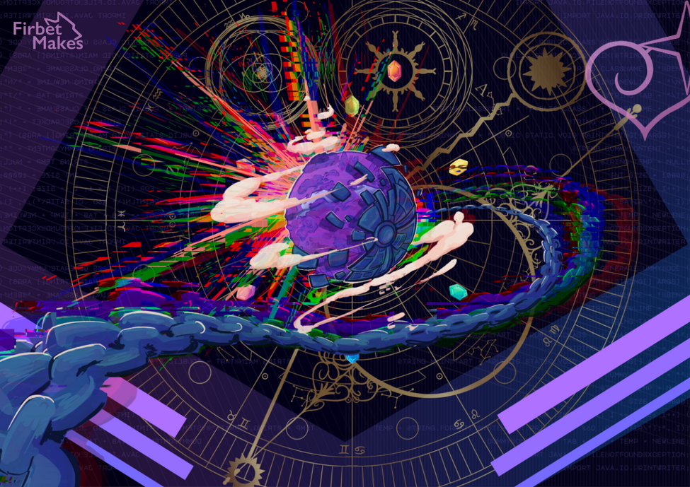 Little Planet and Time Stones Page Illustration