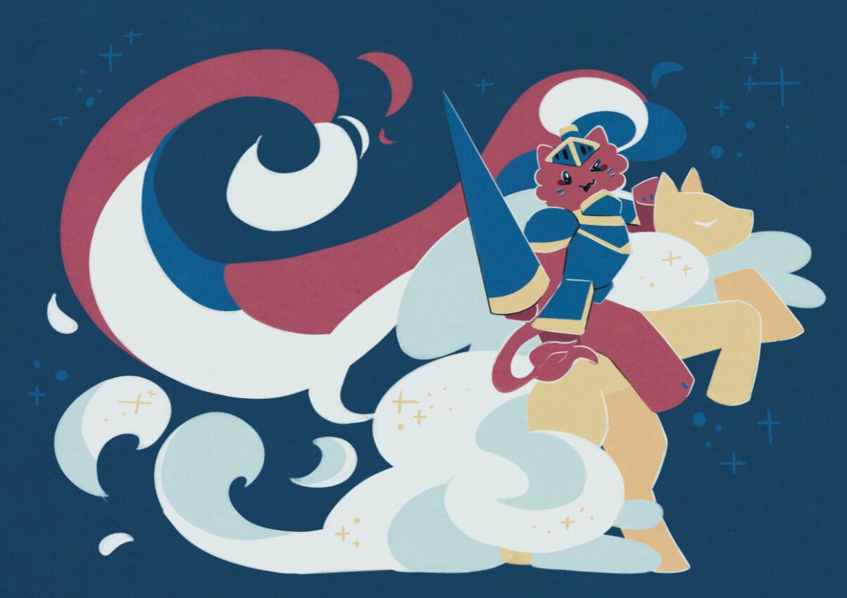 Mounted Red Lion Knight Notebook cover illustration of Gloucestershire&#39;s red lion