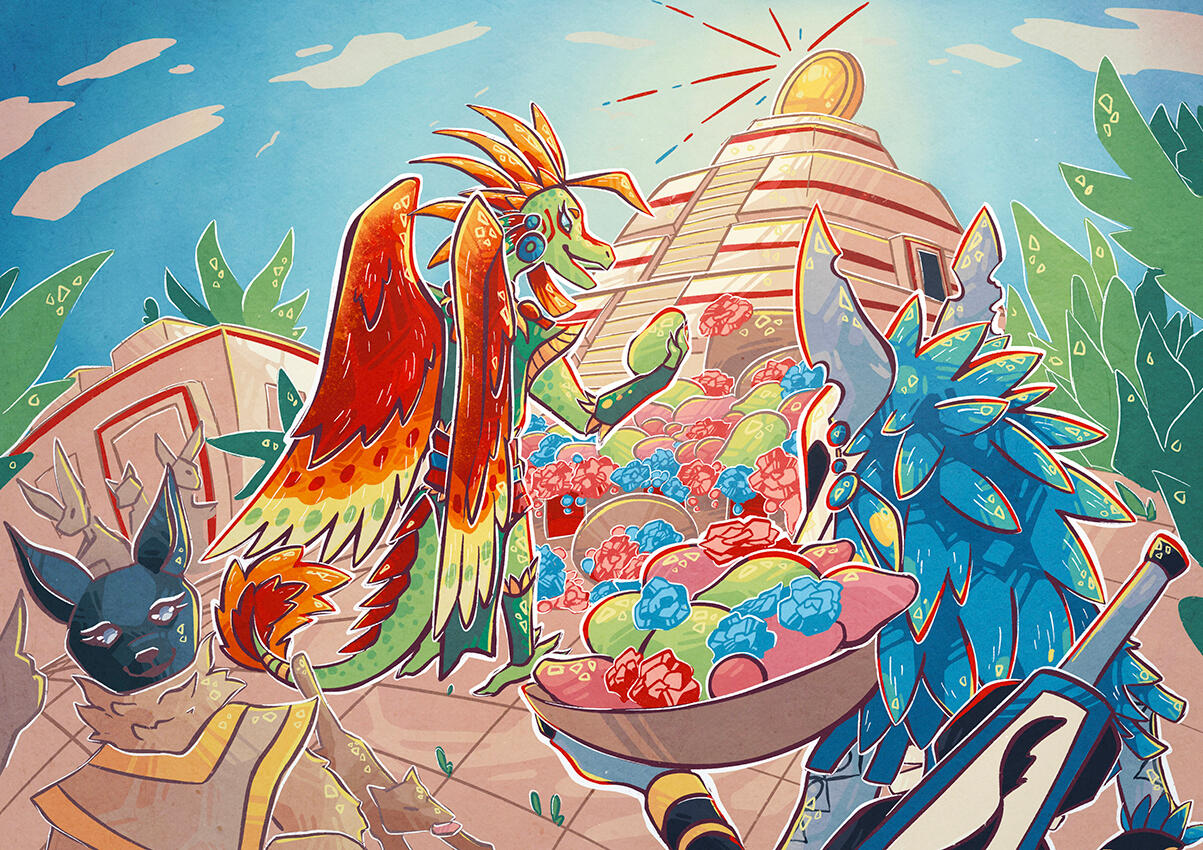 Gathering of the Offerings Artwork made for 2022's artfight event
