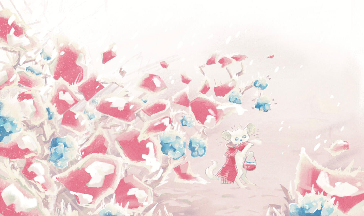 Winter Berry Snowstorm Notebook cover illustration