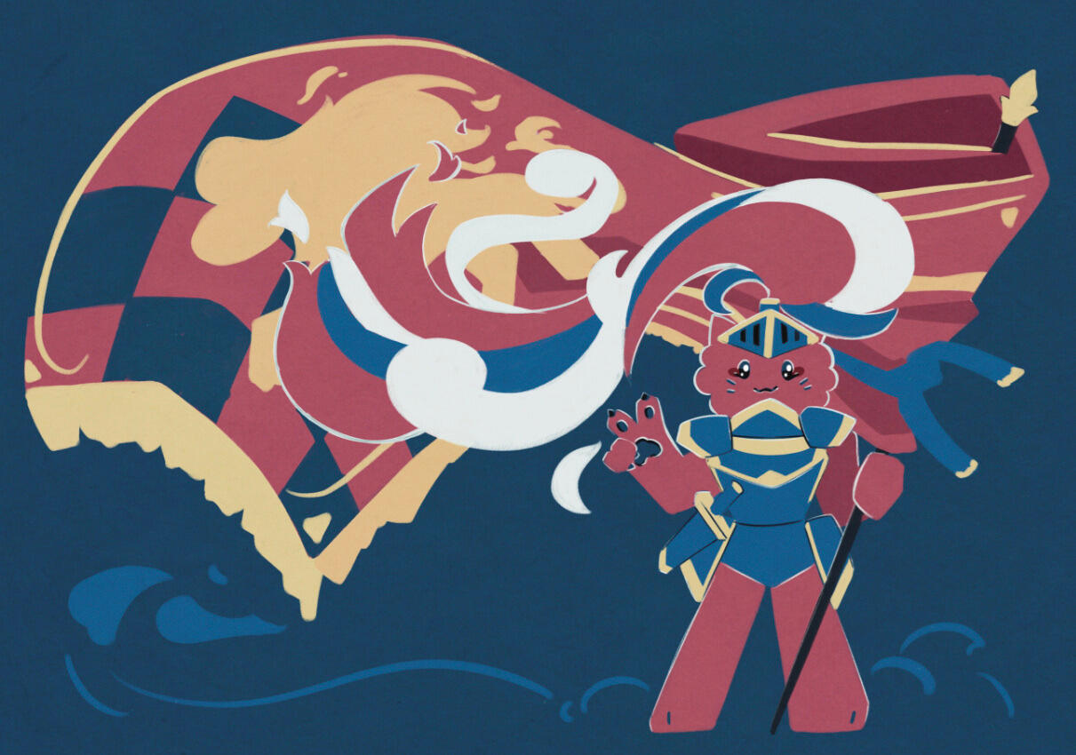 Red Lion Knight Notebook cover illustration of Gloucestershire&#39;s red lion